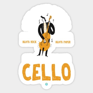 music Cello instrument gift orchestra Sticker